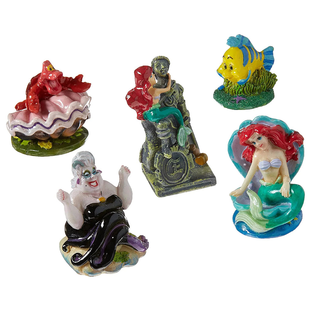 Resin 5-Piece Mini Aquariums Ornaments Little for Penn-Plax Mermaid