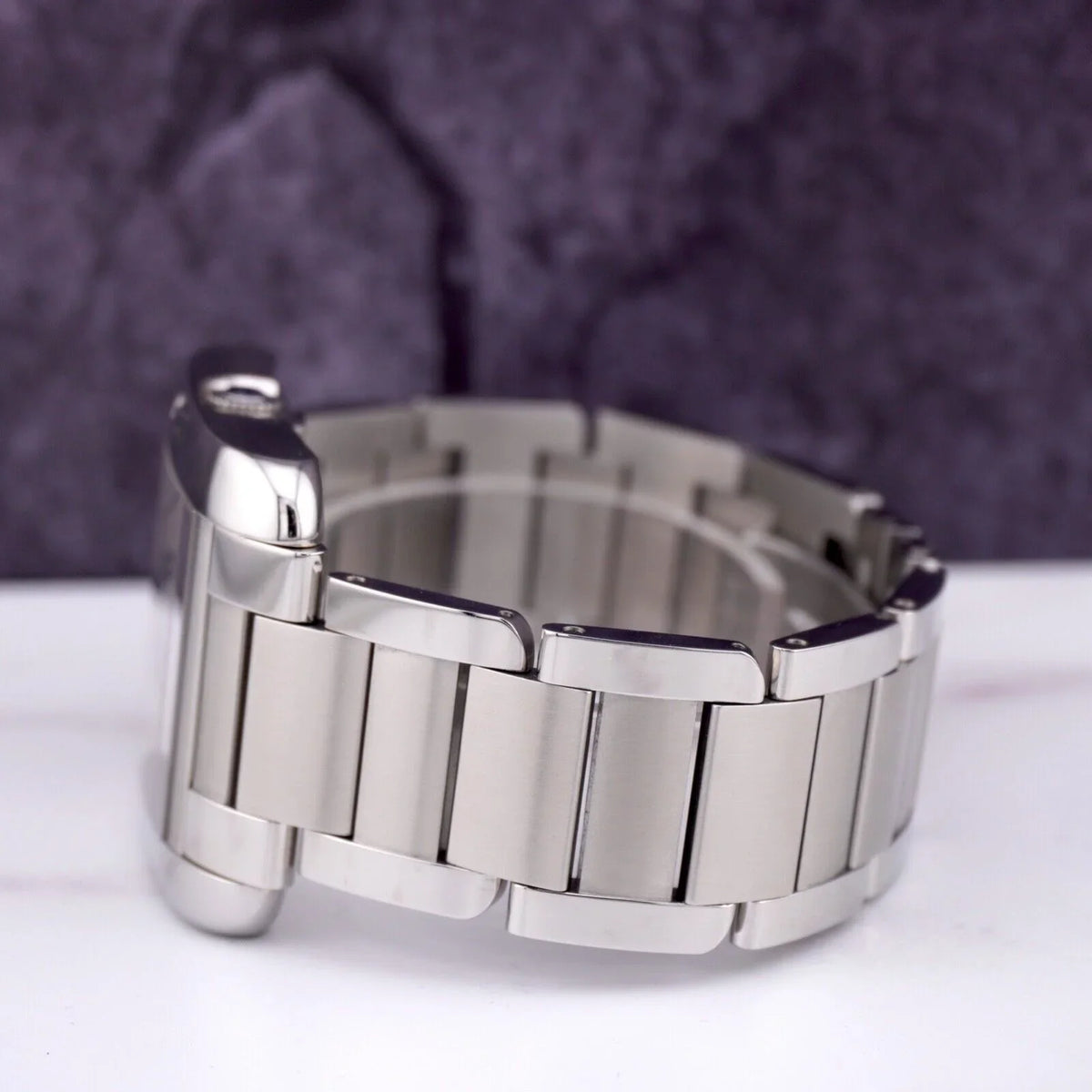 3507 Tank by Dial Watch Cartier 49mm Silver Mens Stainless Anglaise 37mm Steel