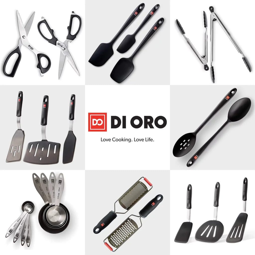 Di Series Heat Resistant Kitchen Standard - Flexible Turner Spatula 600F Rubber Silicone Chef Spatula Oro