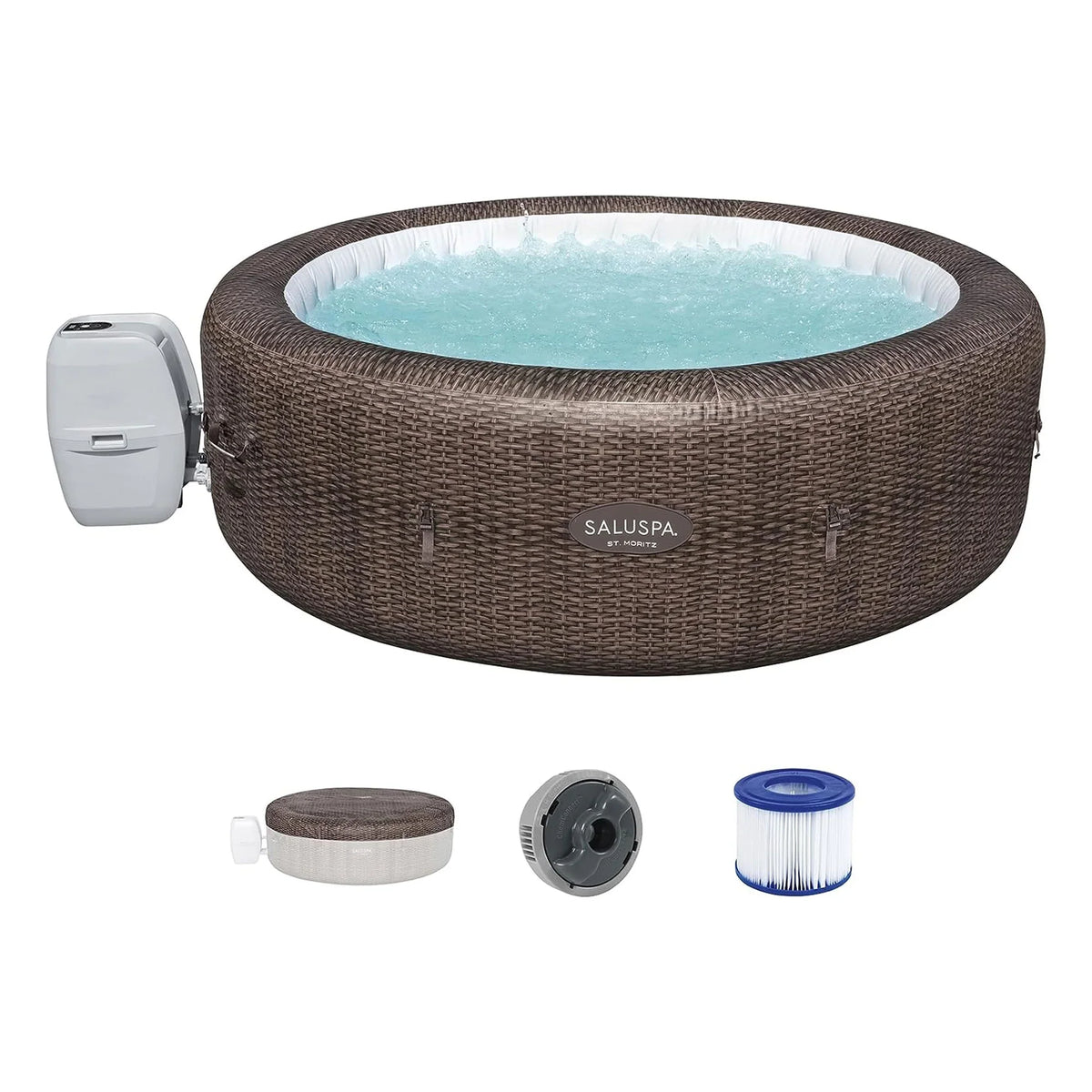 4 SaluSpa & Headrest St Bestway 4 Spa Hot w/Set Seat Pillows Moritz Tub of