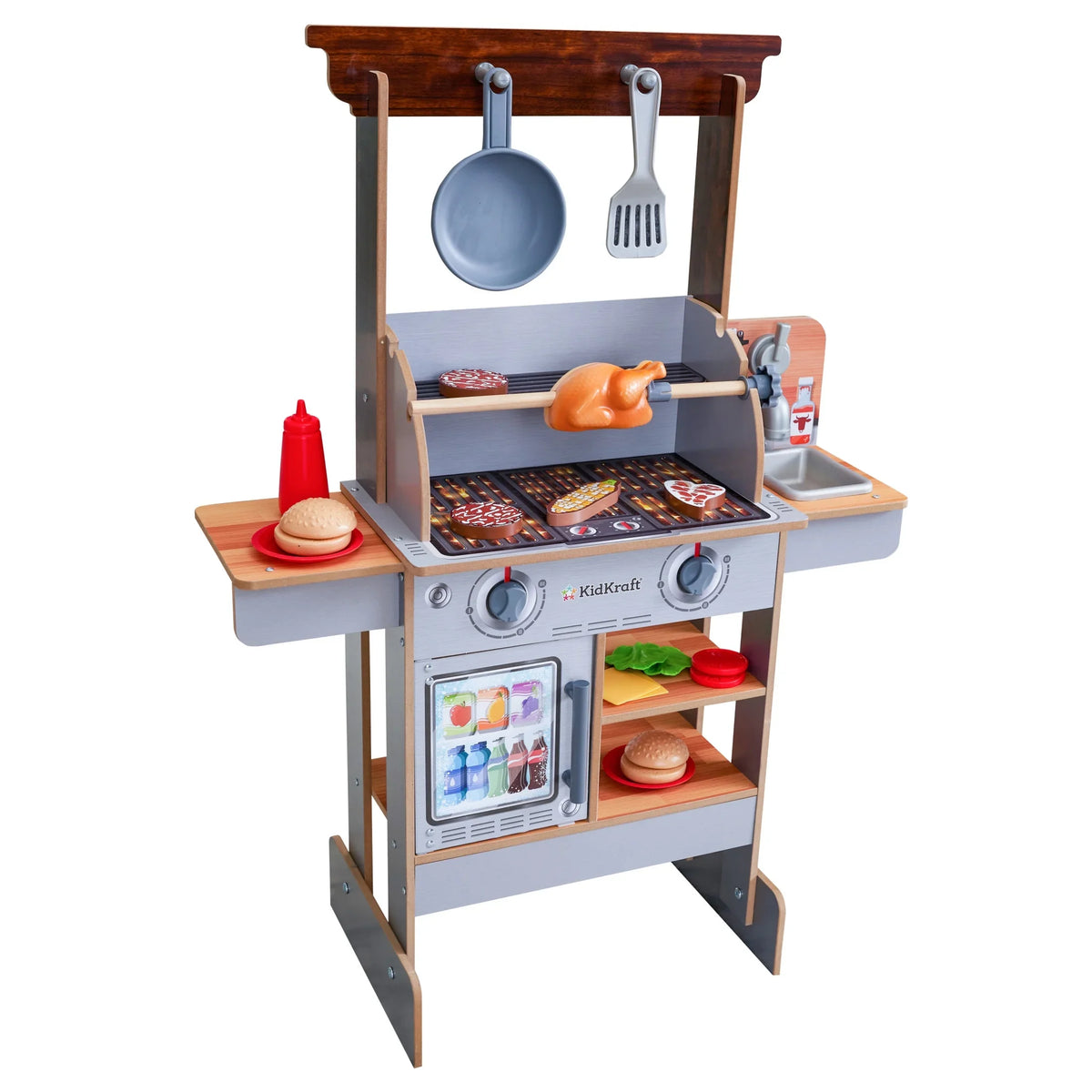 Food KidKraft Wooden with liquid-Reveal & & Grill Reveal Spin 21 Play Accessories Kitchen &