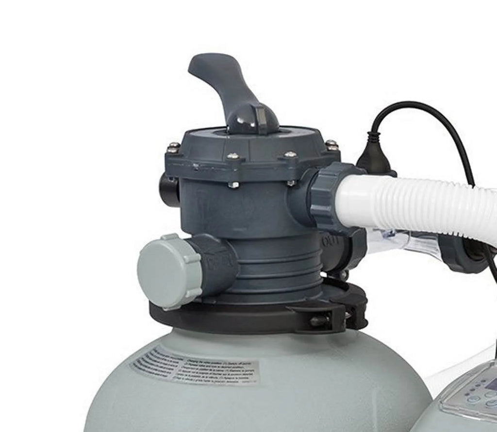 System Above Saltwater Intex Set Filter Sand GPH 1600 & Pump Pools Ground for