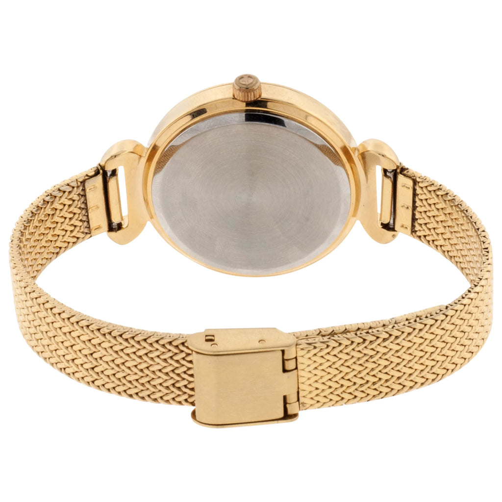 Elgin Dial Gold-Tone Analog Sunray Watch - Woman's with EG1610011 Adult