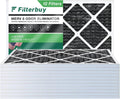 (12-Pack) 16x25x1 Filters Air Odor Eliminator HVAC Pleated with Activated MERV AC Furnace Carbon 8 Filterbuy