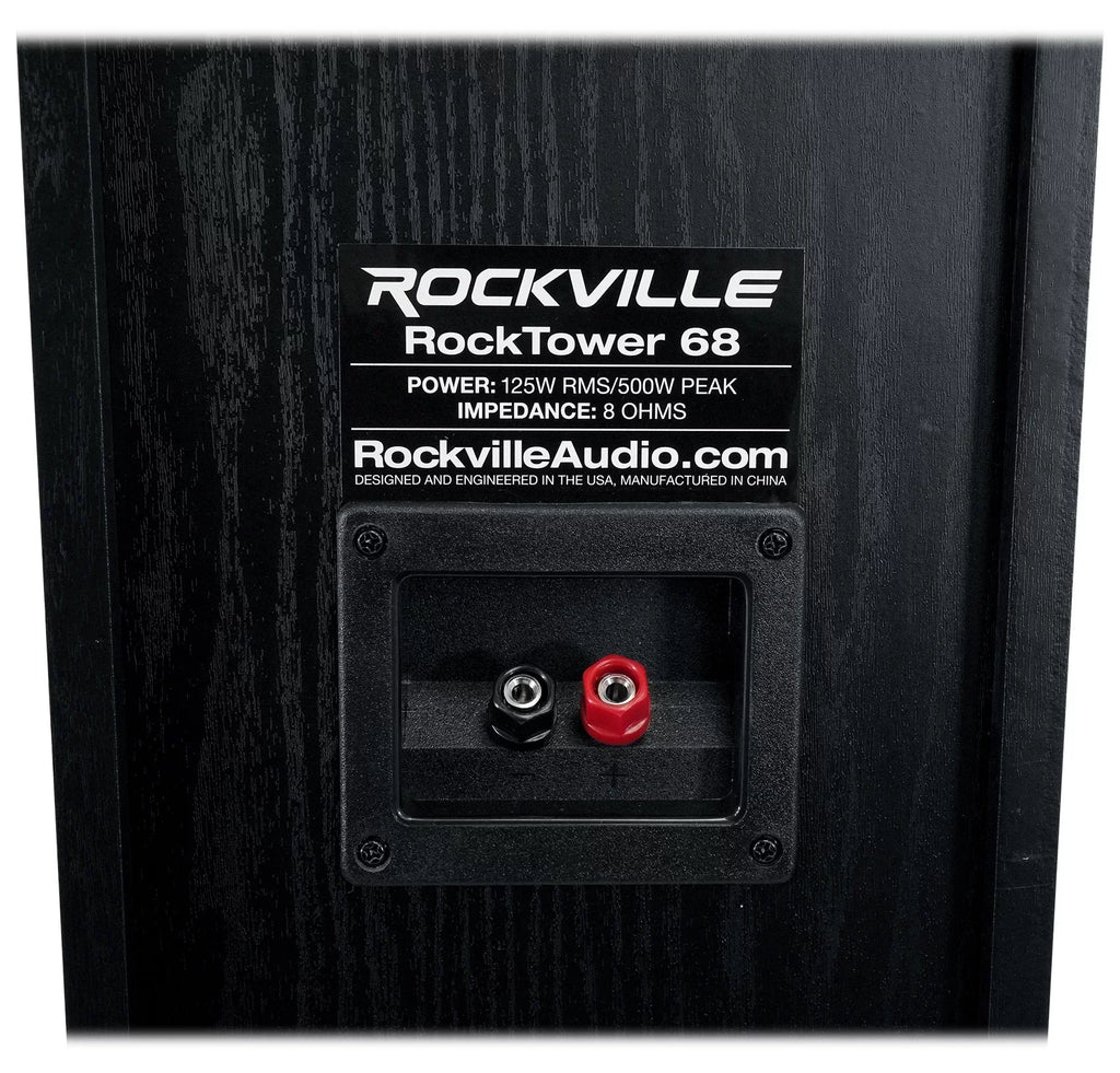 Tower 68B RockTower Ohm Home Rockville (1) Speakers 8 Black Passive Audio