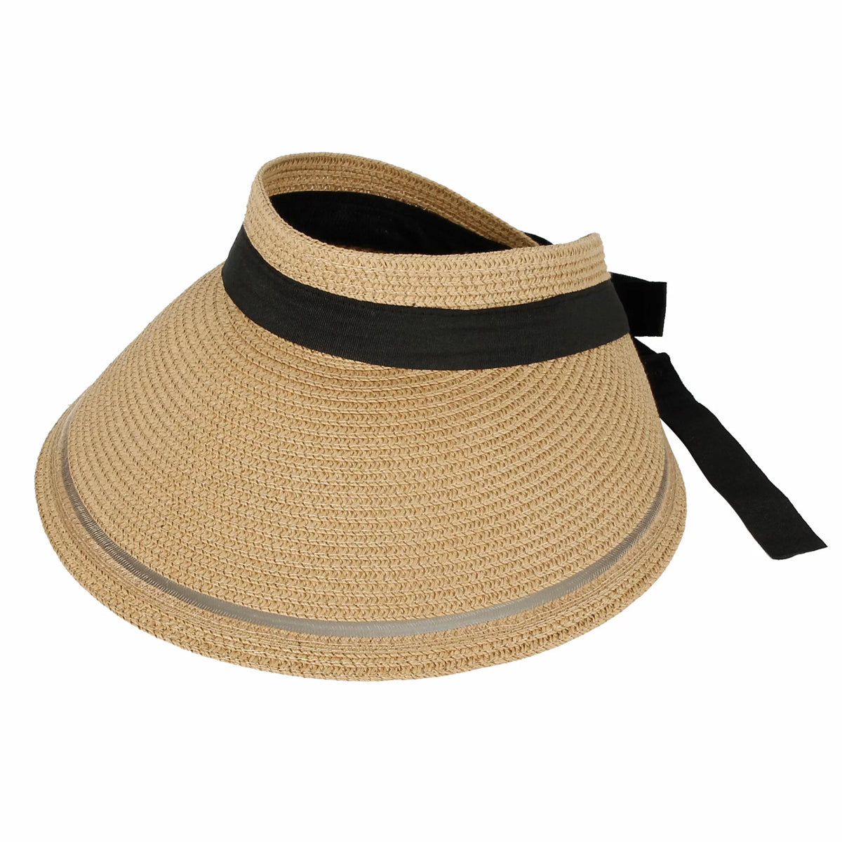 Wide Summer SLV1280 Hat Packable Sun Brim WITHMOONS Visor Beach Womens (Beige)