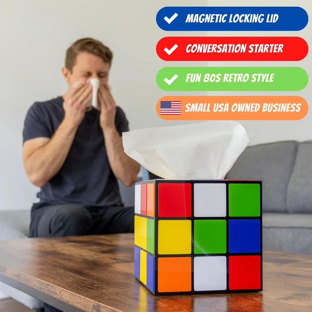 with Cover Box Magnetic Bottom Magic Bang Props | Easy | Tissue Tissues & Keep to Lid Cube Theory Big Secure Decor Use