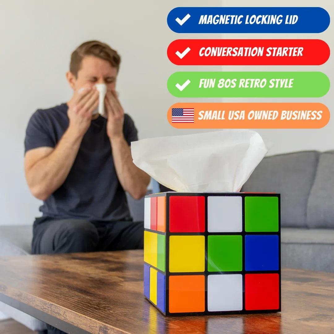 with Cover Box Magnetic Bottom Magic Bang Props | Easy | Tissue Tissues & Keep to Lid Cube Theory Big Secure Decor Use
