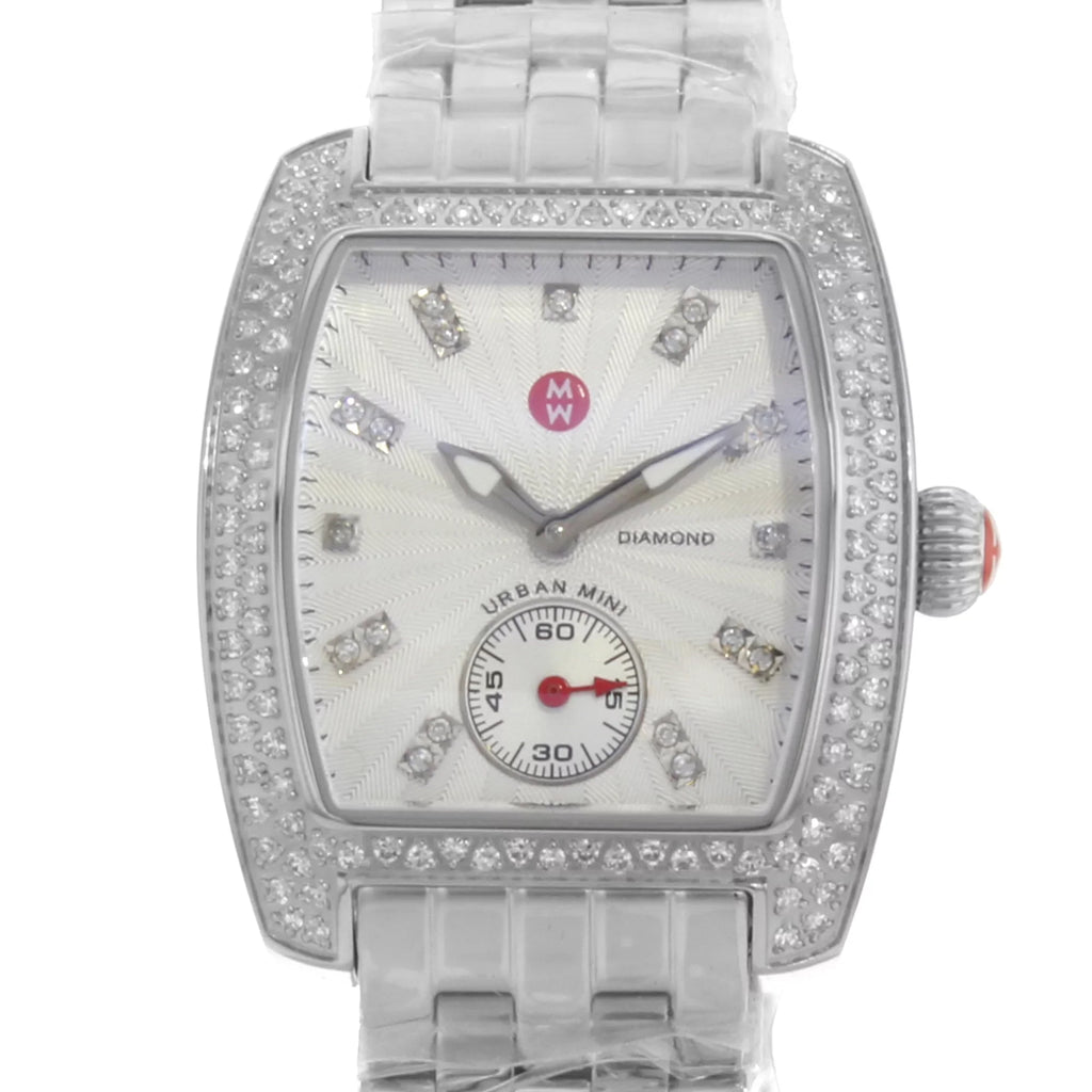 Ladies Michele Diamond Silver MWW02A000508 Watch Dial Urban Mini