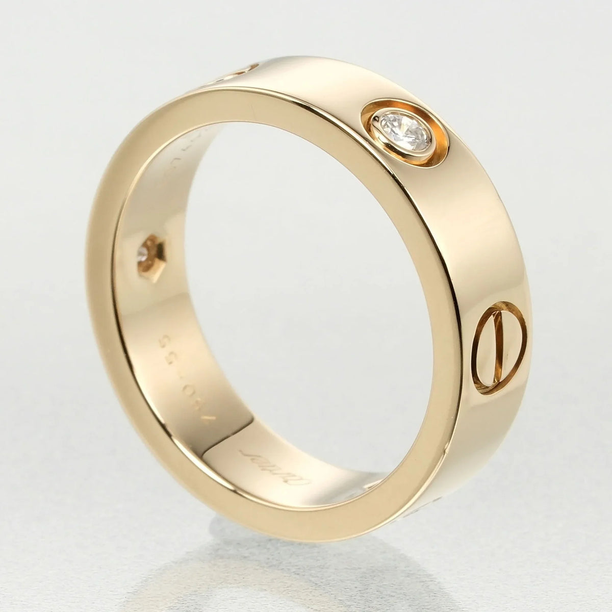 ring, gold, K18 dimension diamond, yellow approx. I132124019 3P, Cartier 8.67g, Love half 15 (Good) Pre-Owned