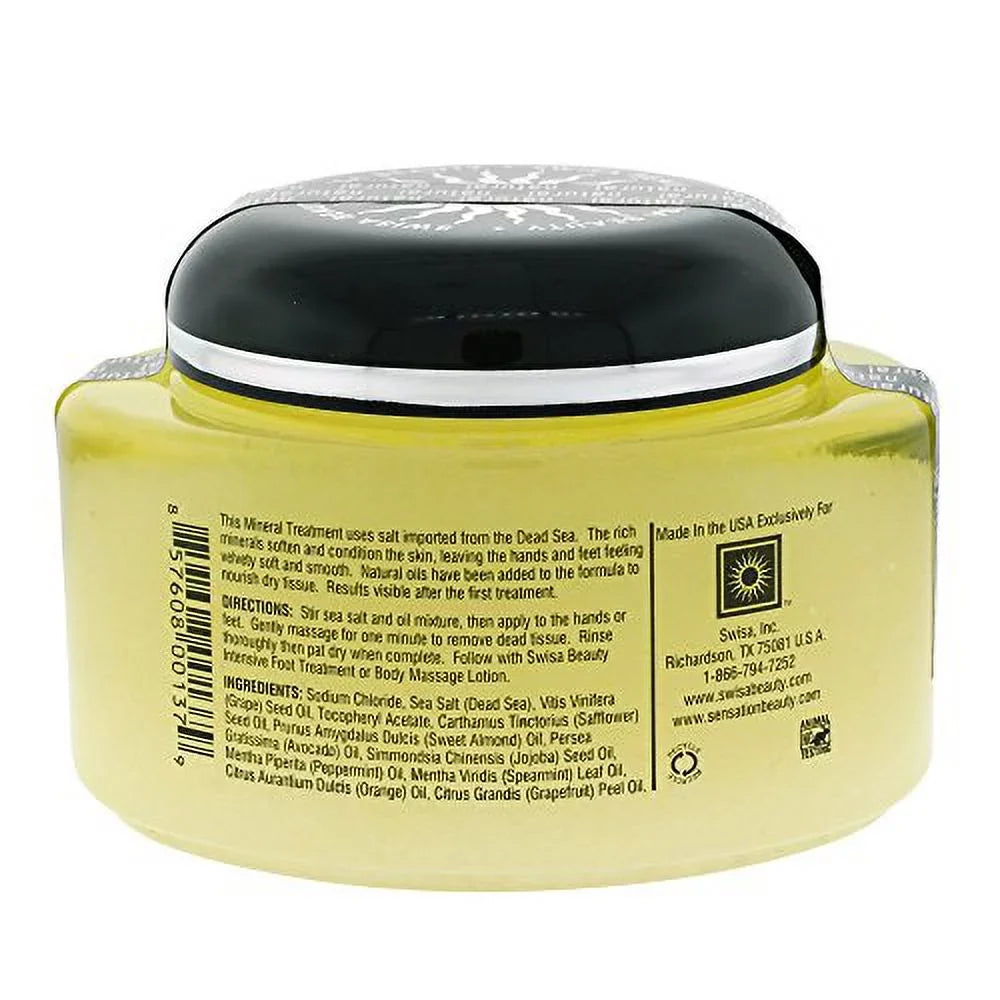 Treatment Minerals Salt Beauty Swisa Natural, Sea & Hands Scrub Dead Feet, 8-Ounce For