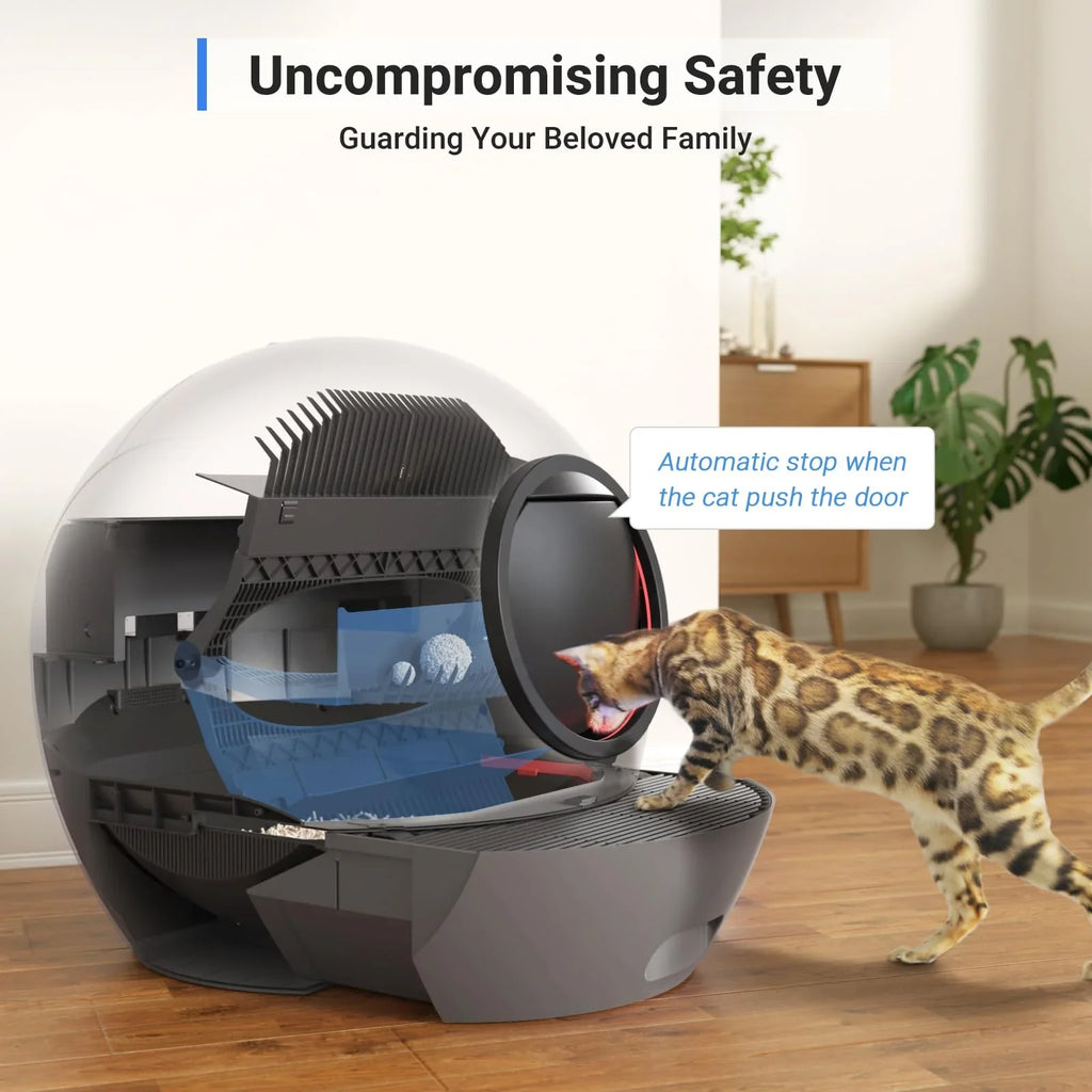 Litter Self Cat Box Control Multiple ELS PET Cats Cat Automatic Version] for Litter Box APP Cleaning [Upgraded