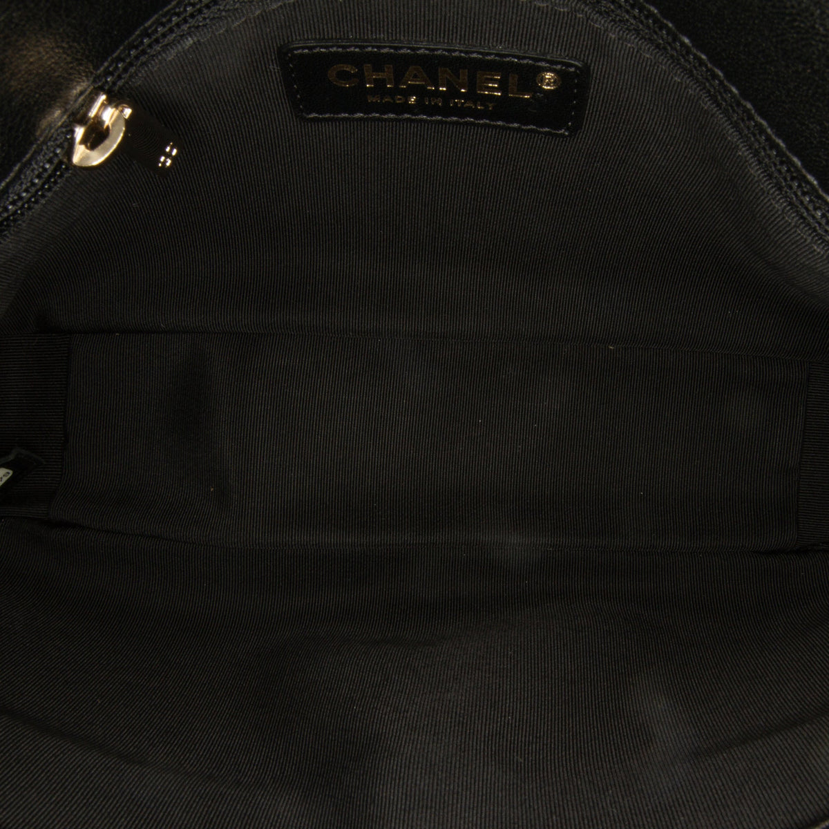 Calf Satchel Double Chevron Authenticated Black Leather (Good) Elaphe Flap Unisex Pre-Owned skin