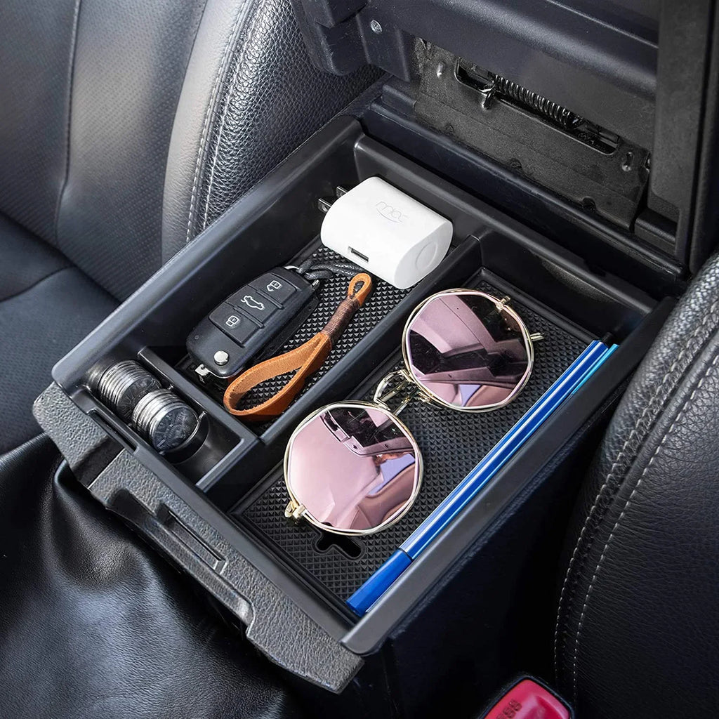 Container Secondary Tray Compatible fabric Tacoma Center 2023, Armrest 2016-2022 Box Organizer Accessories ABS with JDMCAR Console Storage Toyota Insert