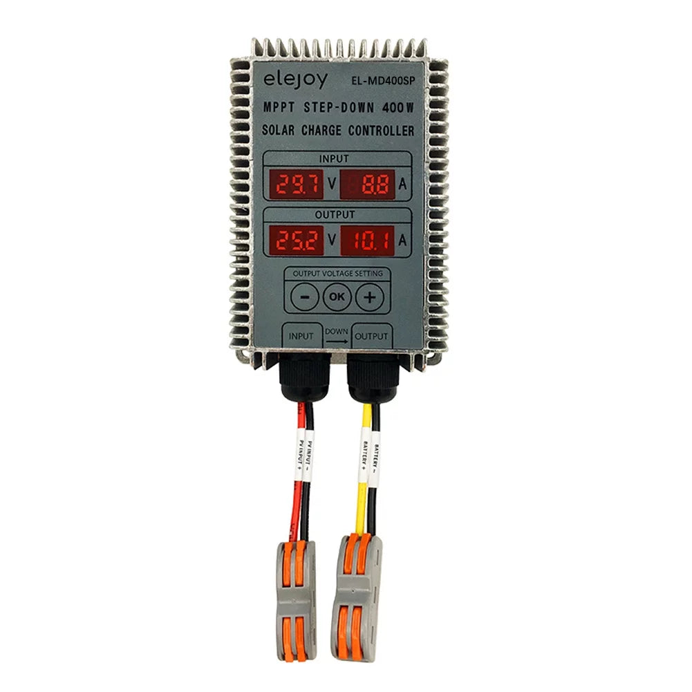Output Step-Down CACAGOO Battery Voltage Real-Time Recharging Solar Controller Adjustable Dustproof Tracking 10~30V MPPT Waterproof