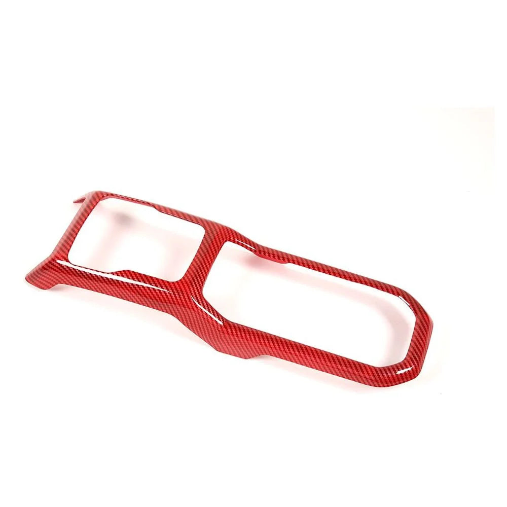 Trim Shift For Parts Gear Cup Wrangler Teledu Cover Red Carbon Holder Panel Jeep