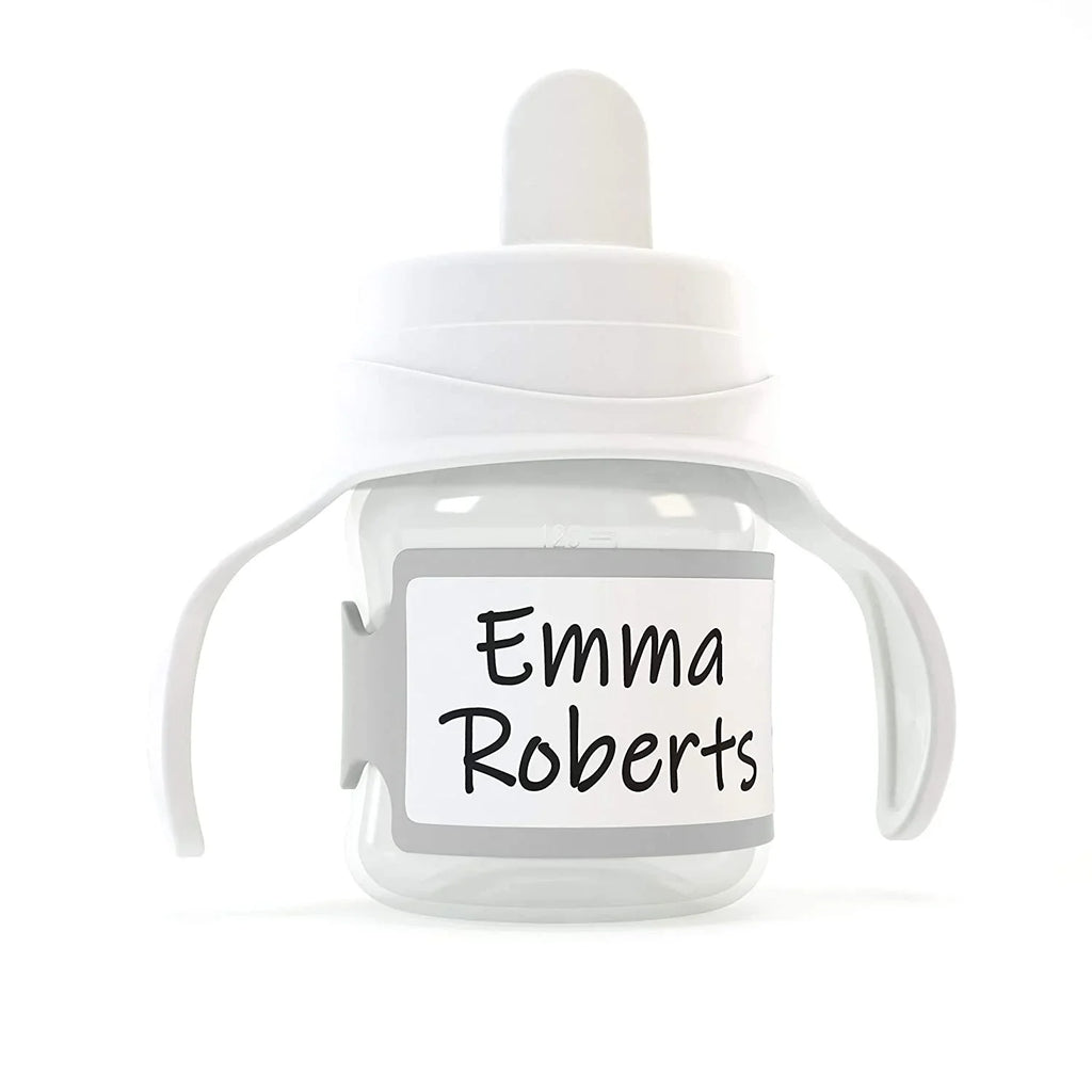 Bottles/Sippy Cups/Food for 6pcs Doodle (Grey) Write-on Labels Permanent Containers Pumpkin