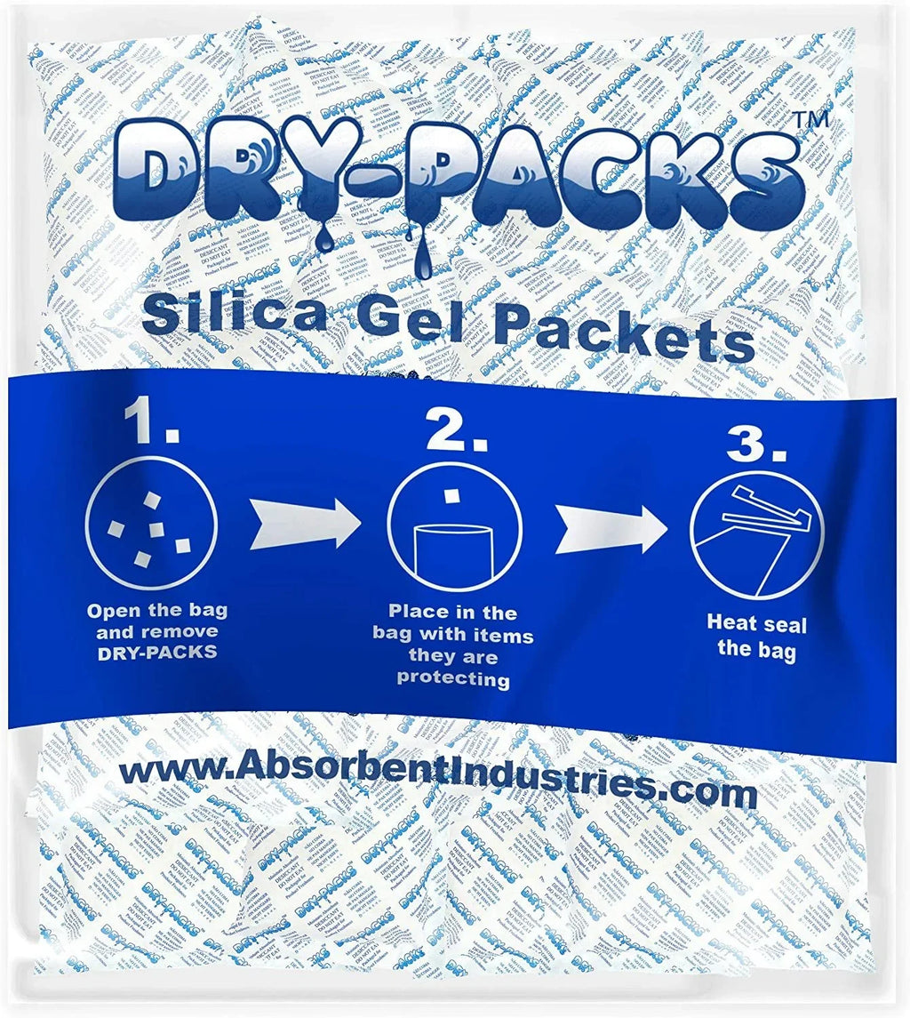 Industries Rechargeable Gram Absorbs Gel in Tyvek Absorbent Dehumidifier Moisture 40PK Silica 448 Dry-Packs