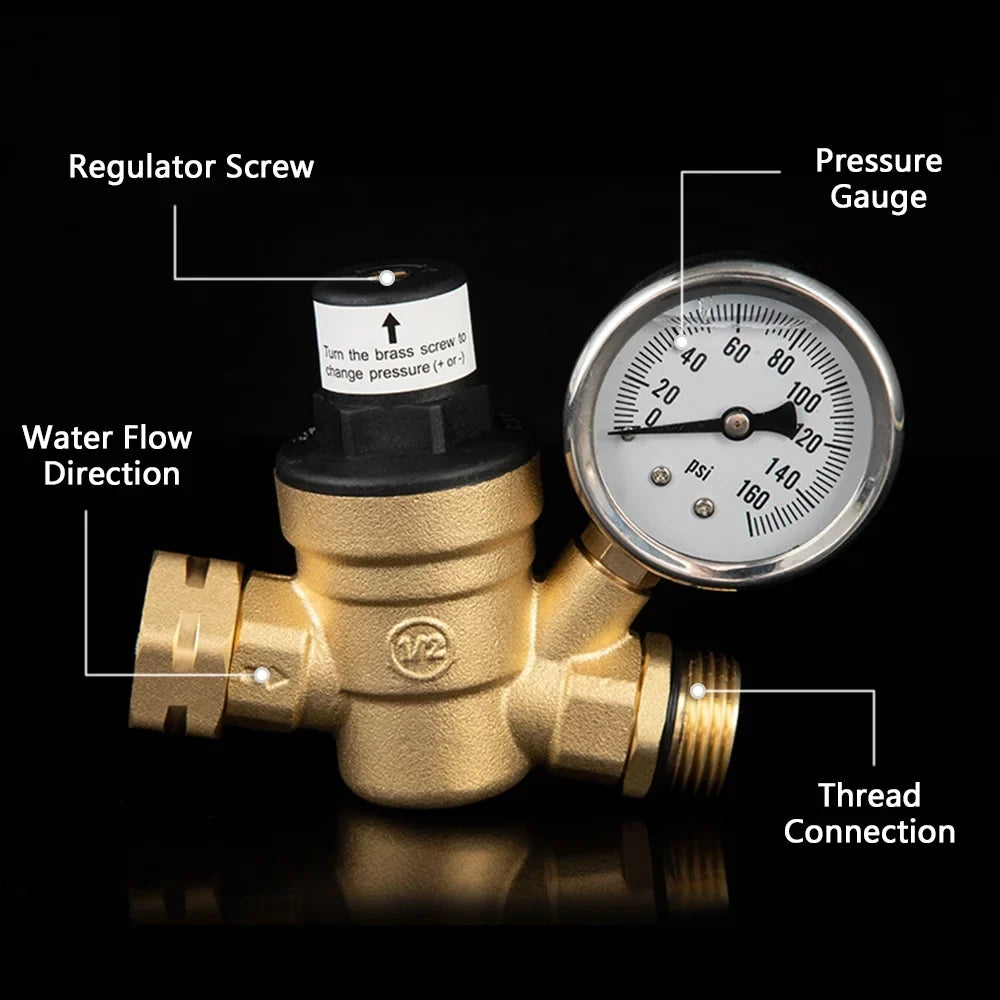 Inlet Screened Valve,Reducer 0-160psi And And liquid Inlet -free Brass Brass Valve -free liquid Pressure Andoer Screened With Huiop Filter 0-160psi Inlet And 0-160psi Adjustable Brass With Valve