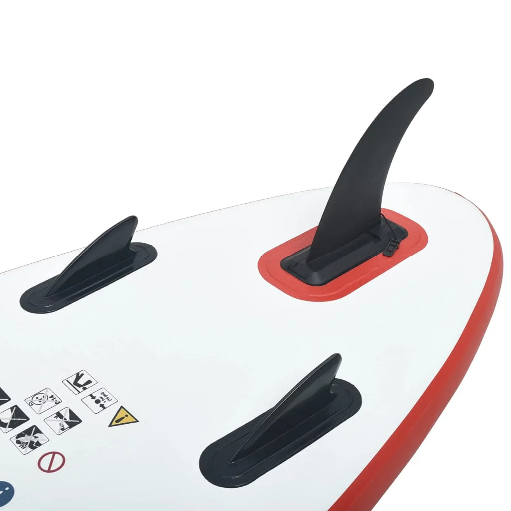 Red and Inflatable Set Paddleboard White Walmeck