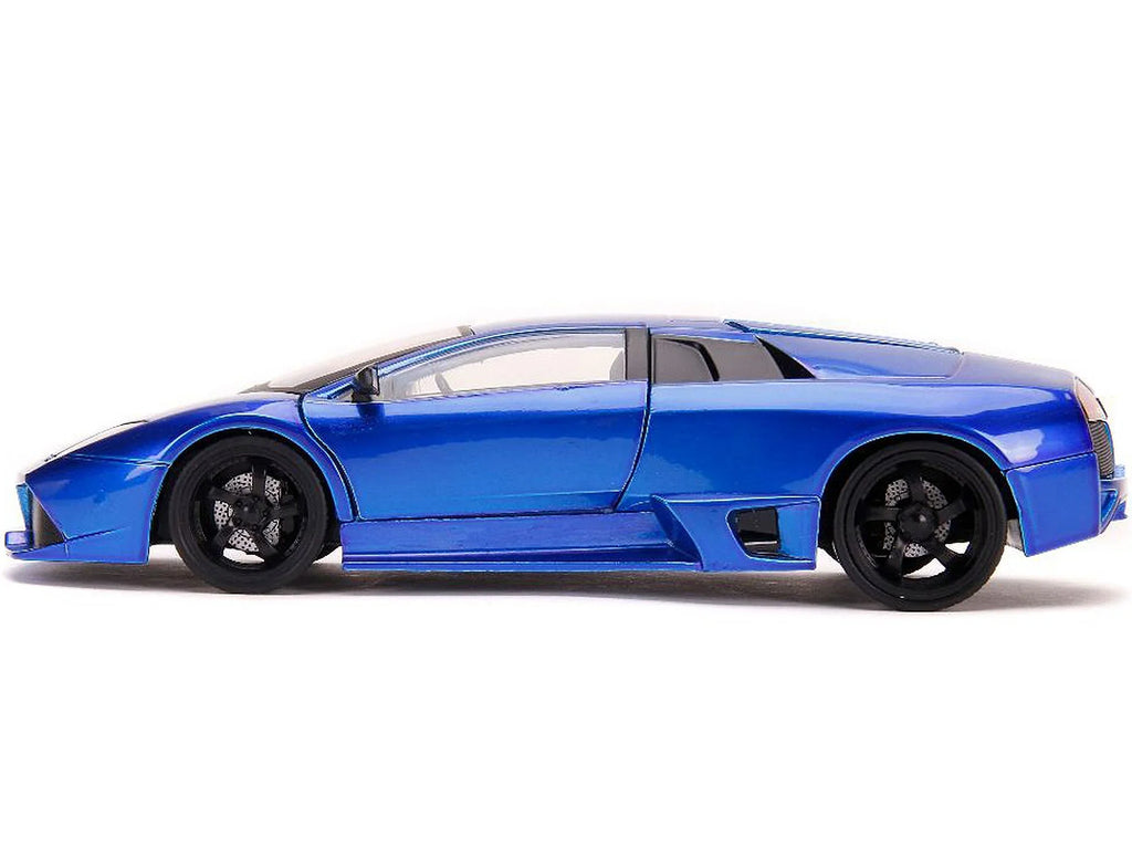 Diecast Scale Car, 1-24 Model Murcielago Lamborghini Jada Hyper LP640 Spec Blue Candy 32279