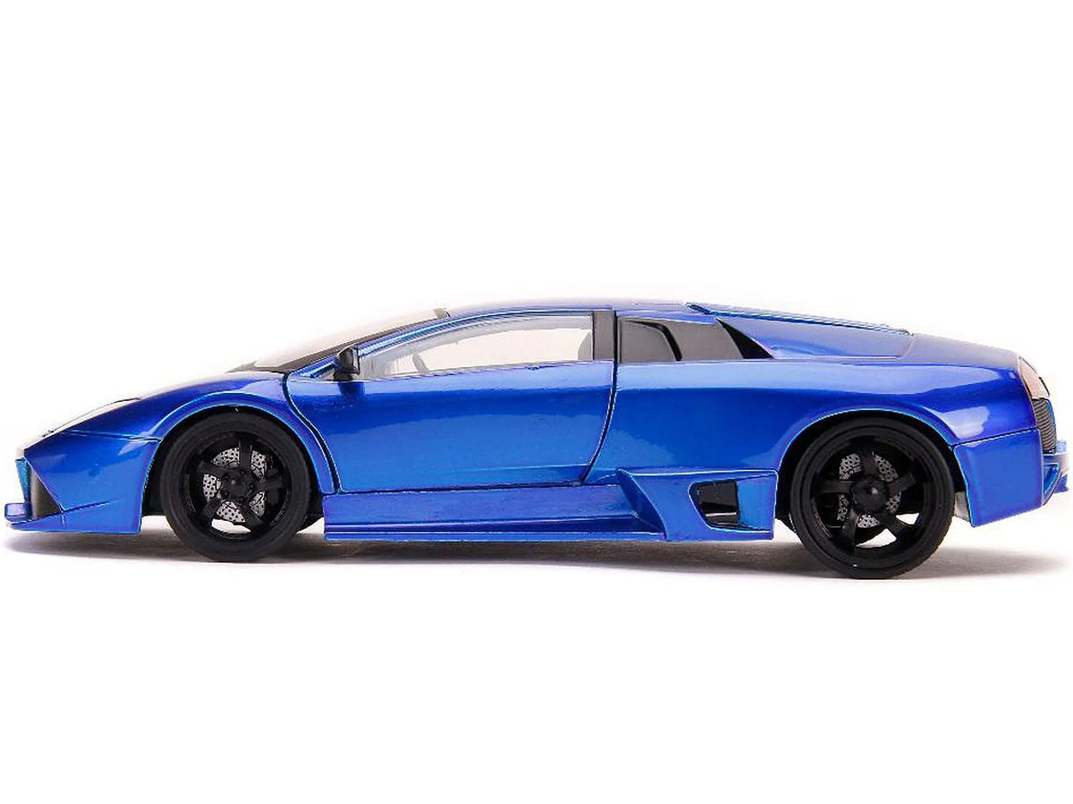 Diecast Scale Car, 1-24 Model Murcielago Lamborghini Jada Hyper LP640 Spec Blue Candy 32279