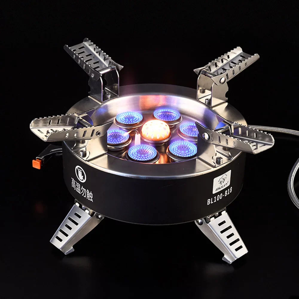 High Backpacking Seven 18000W Stove, Stove, Collapsible Traveling core Windproof Hiking Stove, Dcenta Camping Gas Fishing