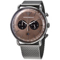 Armani Aviator AR11141 Men's Dial Emporio Brown Chronograph Watch