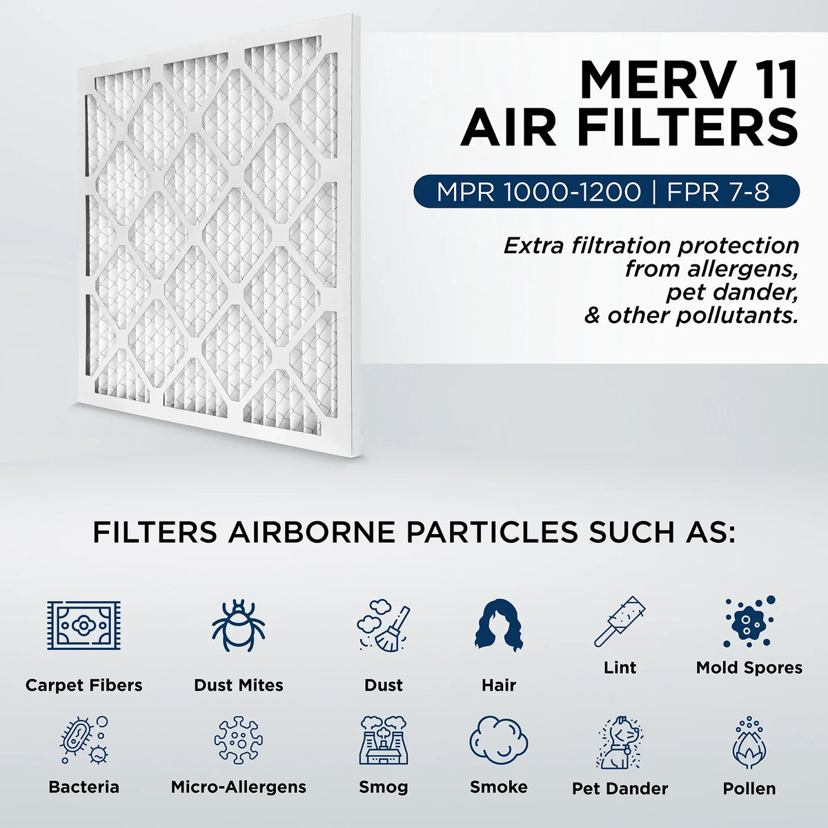 Case MPR 3-3/4 x Furnace Filters of 1000 20x25x4 MERV x 11, 4" 24-1/2 Actual 6. Pleated Air dimension: AC by 19-1/2 Pamlico.