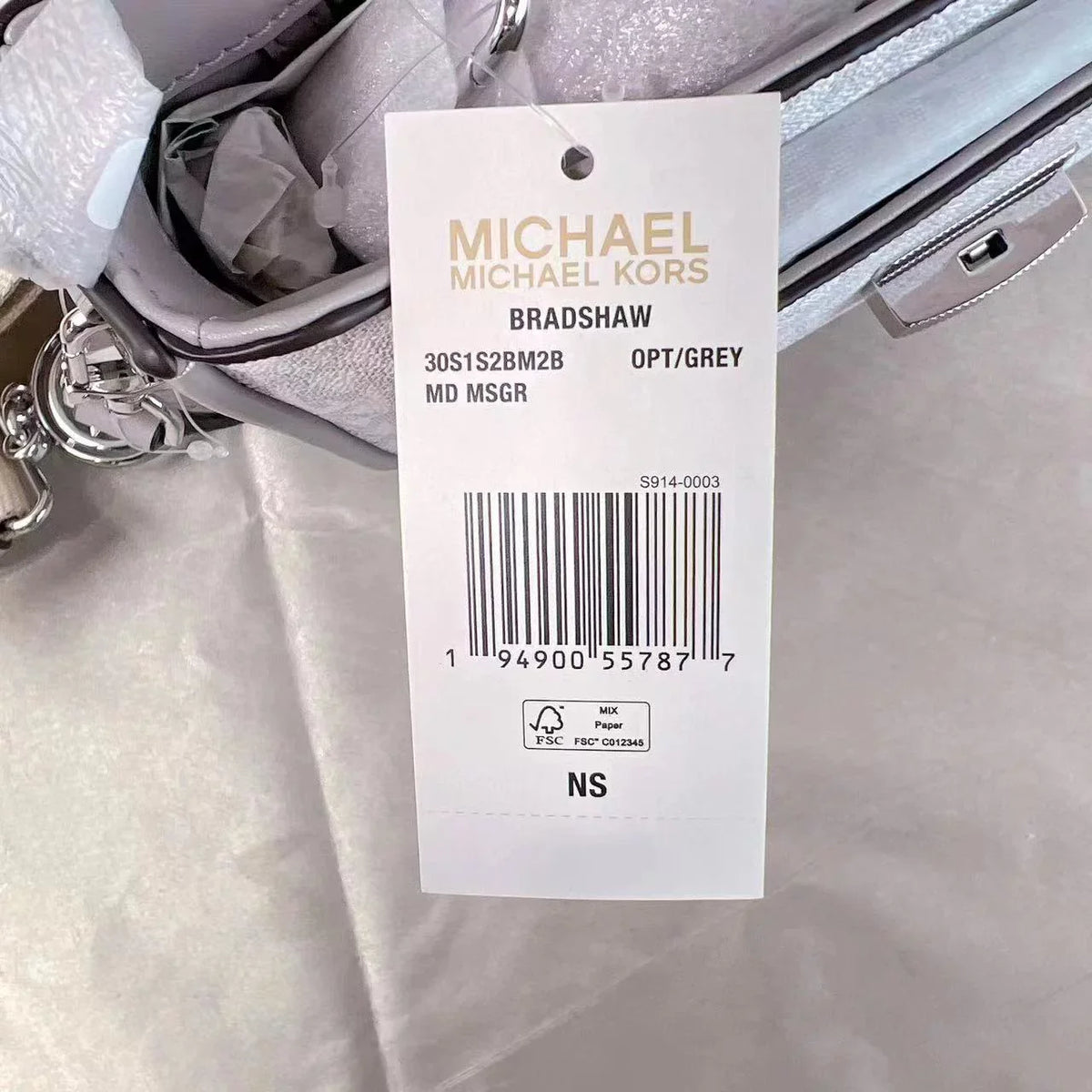 30S1S2BM2B BAG MESSENGER OPT/PGREY BRADSHAW MICHAEL LOGO KORS MEDIUM
