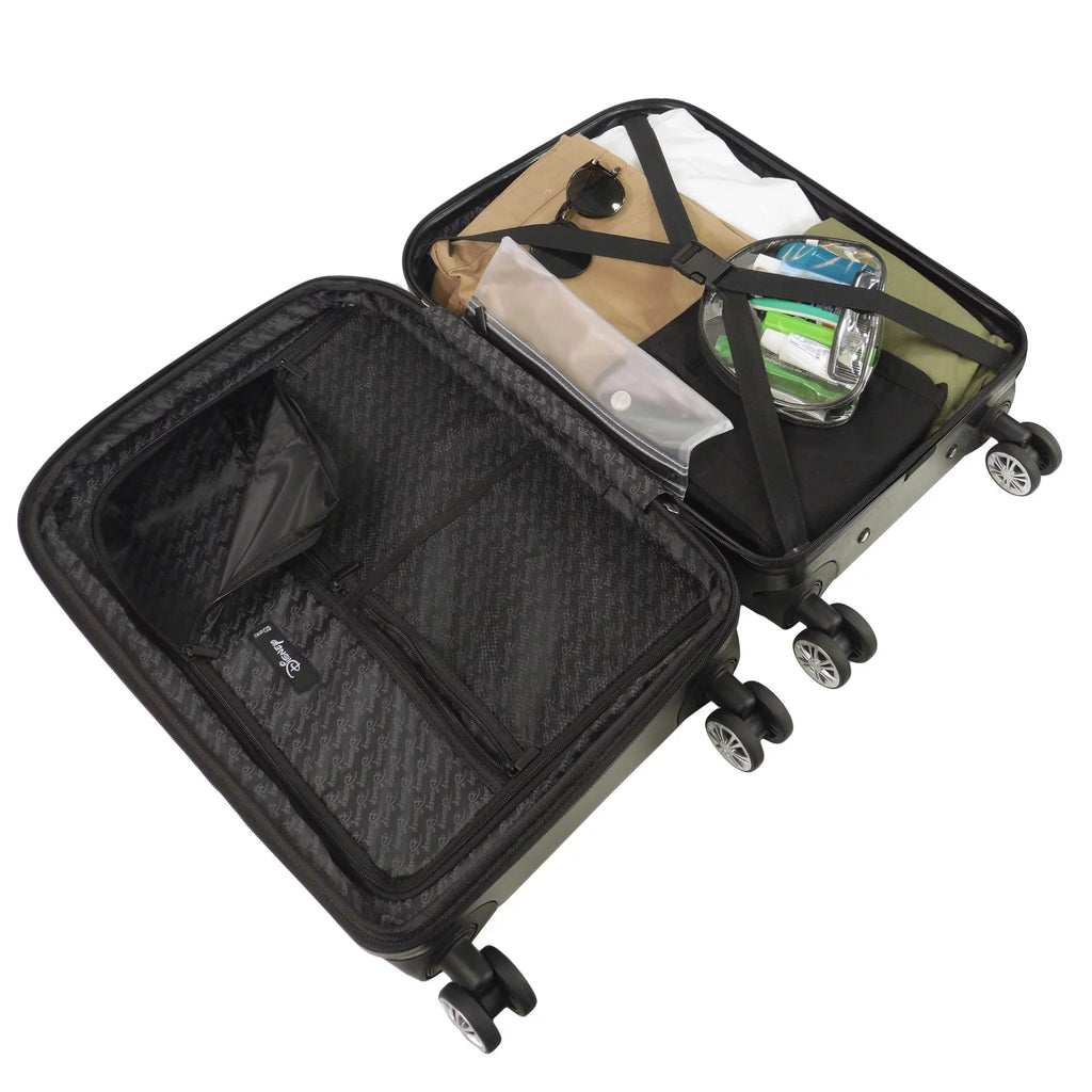 Wheels, Black Luggage, Minnie Suitcase 21 Carry Mouse On Molded Rolling Disney with Hardshell Inch