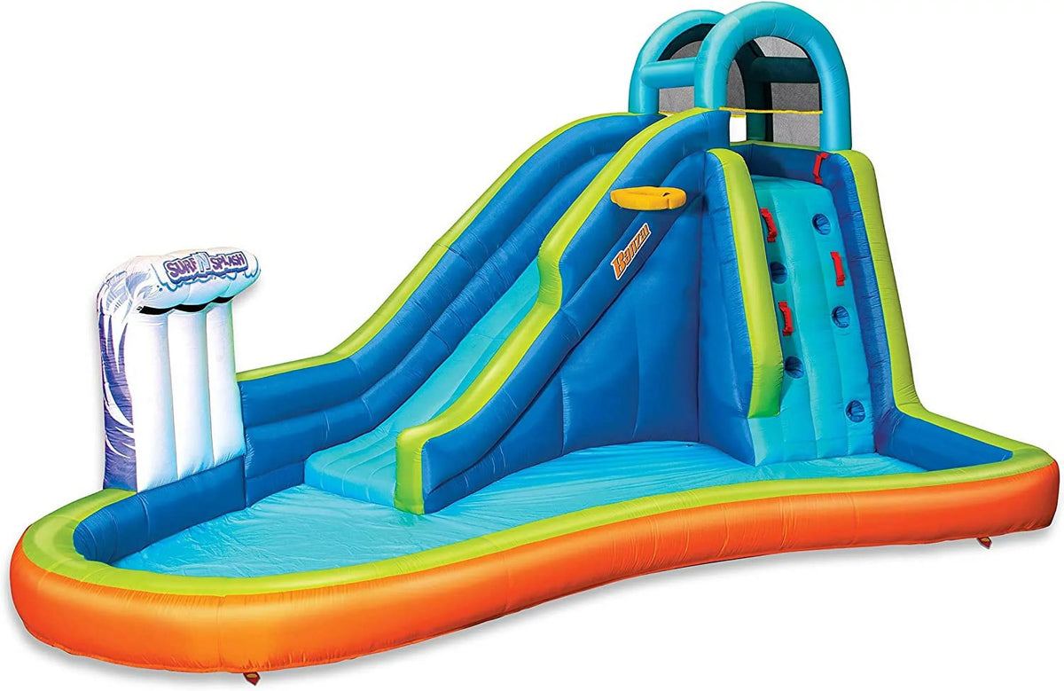 Kids Sprinkler Adventure Blower Feet exterior with Slide Giant Huge Included Long Park Wave Inflatable Heavy in Surf and Pool (14 Hoop - - Splash liquid Basketball Built - 8 N Duty High) by Feet