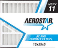 Box Pleated Air Replacement of 2 Carrier Aerostar 16x25x5 Filter, 16x25x5, 11, MERV