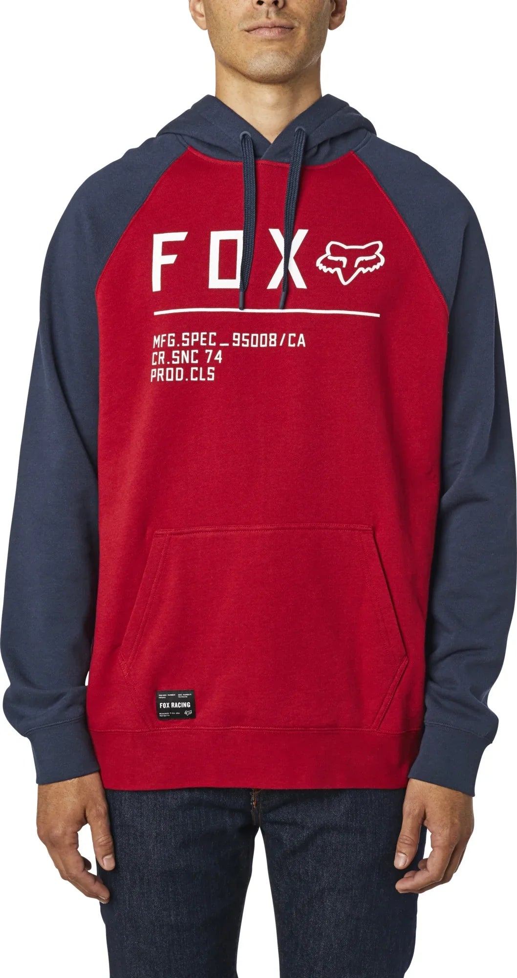 Raglan Fox Stop Pullover Chili Non Hoody LG Racing Mens