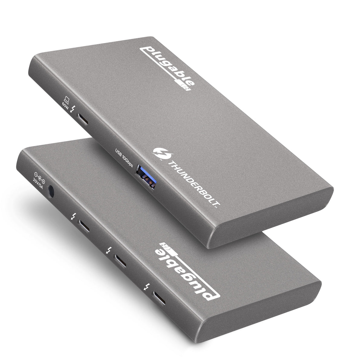 Compatible Thunderbolt to / USB4 60W Charging, Thunderbolt (1x 4 with with or Adapter) 8K Display, Macs 4K Dual and USB4 USB-C 5-in-1 Single Hub 4 HDMI Thunderbolt Windows Plugable