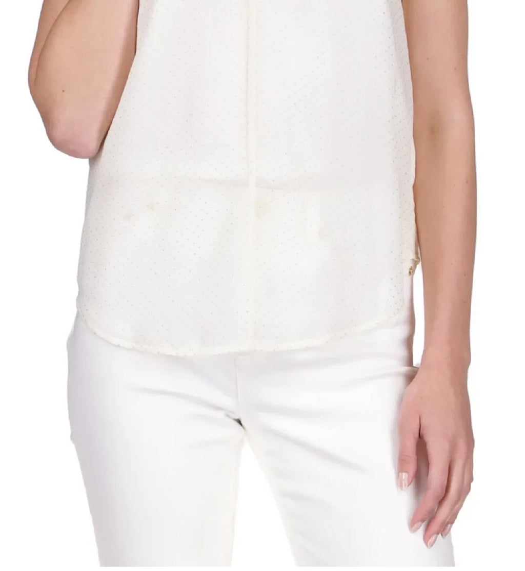 Kors MICHAEL Dewdrop Michael Top Chiffon Ruffled