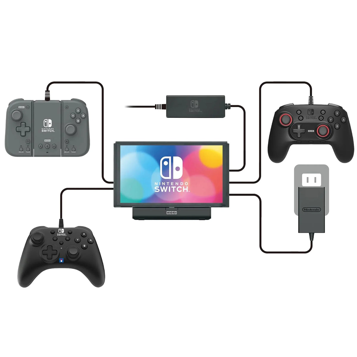Stand USB Play Portable HORI Switch Nintendo for