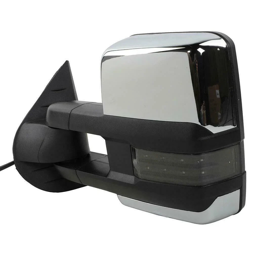 Heated Mirrors Signal&Backup Chrome Led Chevrolet For Towing Power Gmc Lamp