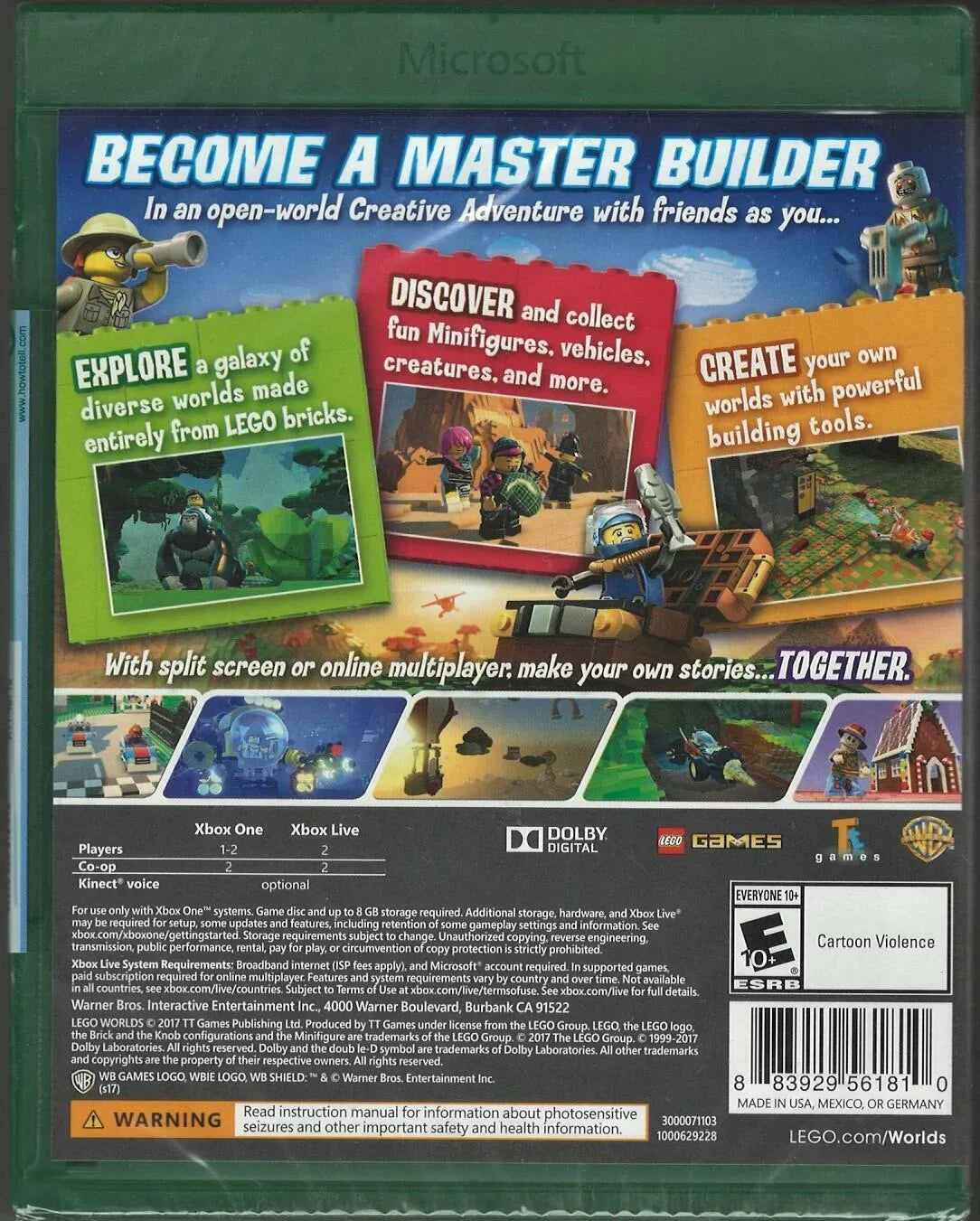 One One, Factory US Xbox One Xbox Worlds Xbox LEGO Version) (Brand New Sealed