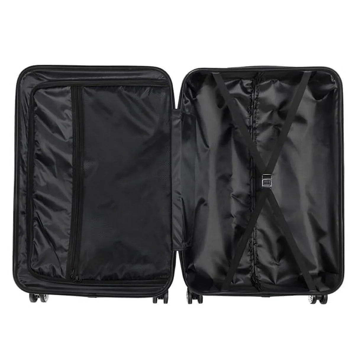 28" - Lightweight Gray / Set 24" Portable ABS 20" Case Trolley Dark Suitcase 3-in-1 / Travel