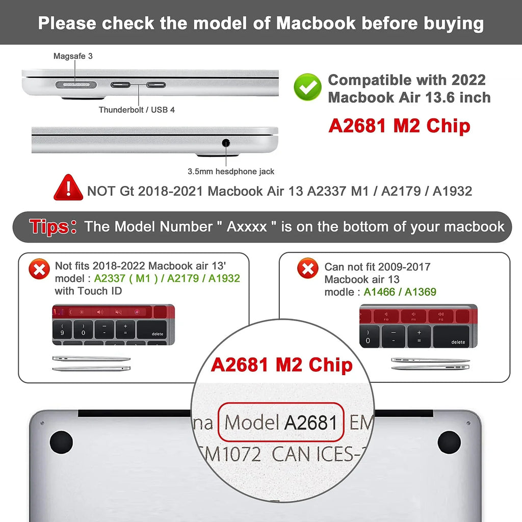 Keyboard Clear (TP-CYC-K-MA13M2) Techprotectus Crystal Laptop Hard-Shell Cover with Sleeve