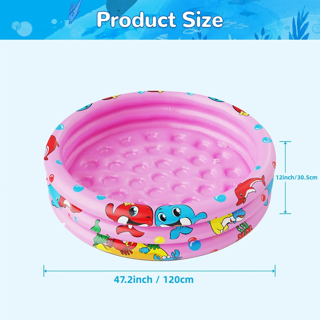 3 47"x12" liquid Kiddie Indoor&exterior Paddling Center Swimming Play inflatable Toddler Inflatable Ring Round Kids, Swimming Portable for Pools, Baby Pool Pool Kids/Girls/Boys,Pink Game for
