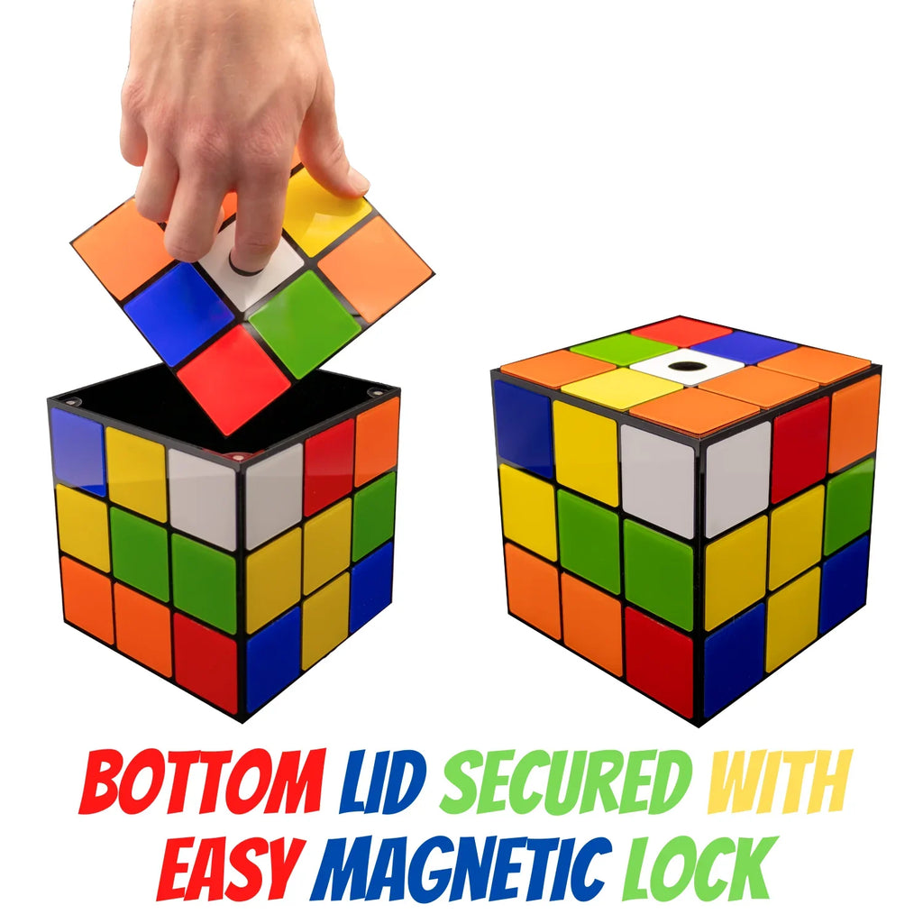 with Cover Box Magnetic Bottom Magic Bang Props | Easy | Tissue Tissues & Keep to Lid Cube Theory Big Secure Decor Use