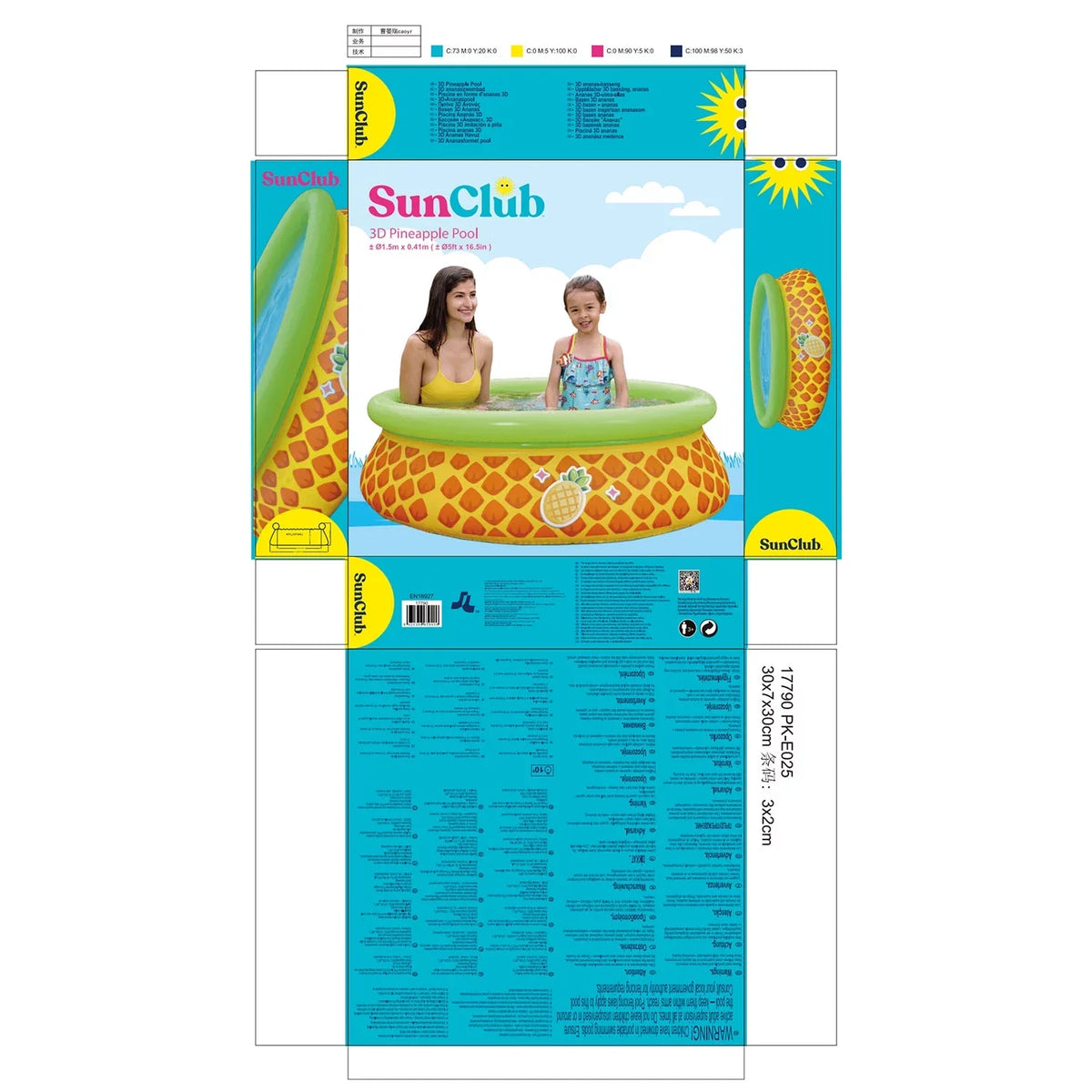 Inflatable (2) & Swimming Prompt JLeisure Set Pool Pineapple exterior