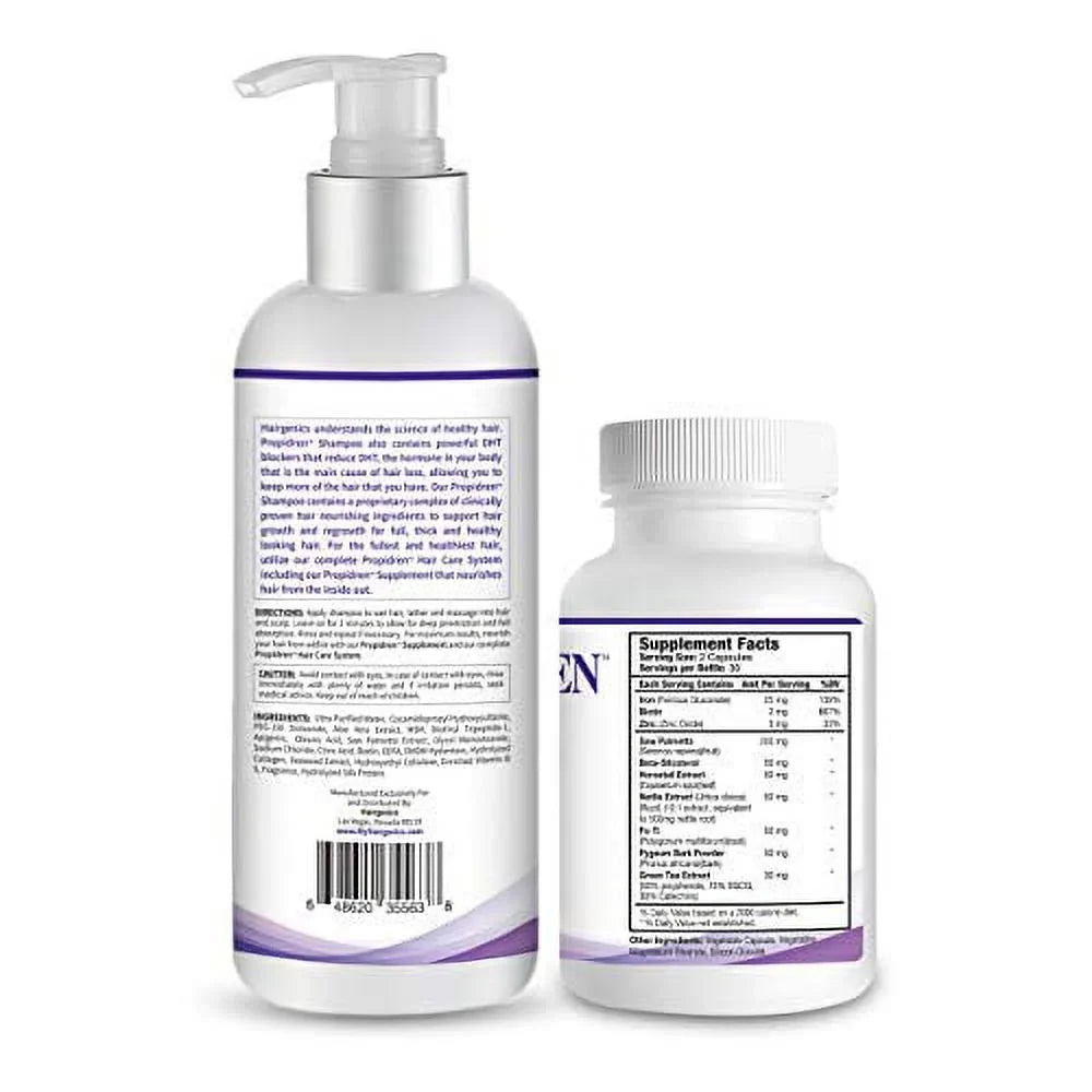 Loss Bottle, Hair 8 Combo Ounces) Supplement Blocker Growth Hair Proprietary (1 Hair. 60 Regrowth Treatment Shampoo - to Prevent Propidren Regrow Bottle, & DHT & Stop Pack & (1 Hair & Count)