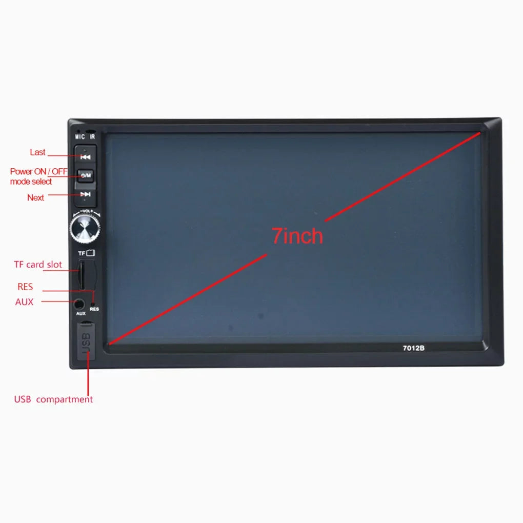Mirror Double Support and And ios Camera Link(Both Stereo HD Radio Din 7" Reverse System) Bluetooth Android Car Touch Screen with