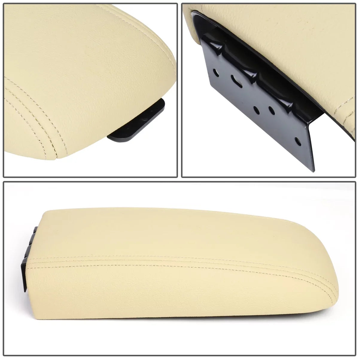 w/Latch Buick Envoy 2002-2009 Lid [Tan] Leather Assembly Motoring Center For 04 DNA GMC 08 Armrest 03 06 Trailblazer Chevy 07 05 Console Rainier ZTL-Y-0056