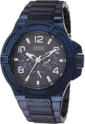 Watch Blue Multi-Function Iconic W0218G4 Rigor Men's Plated Guess