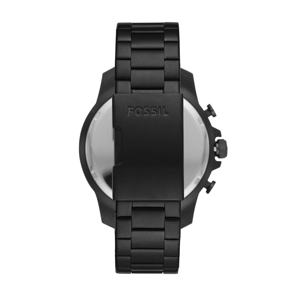 Watch Stainless Black Steel FS5603 Men's Bowman Fossil Chronograph