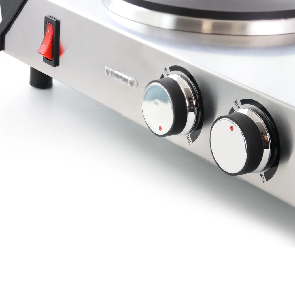 Electric Burner Stainless Portable Solid Chef Double Element Better Steel
